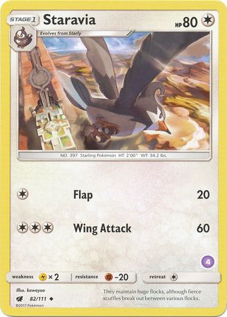 Staravia (82/111) (Deck Exclusive #4) [Sun & Moon: Trainer Kit - Alolan Sandslash] | GnG Games