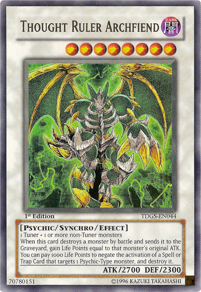 Thought Ruler Archfiend [TDGS-EN044] Ultra Rare | GnG Games