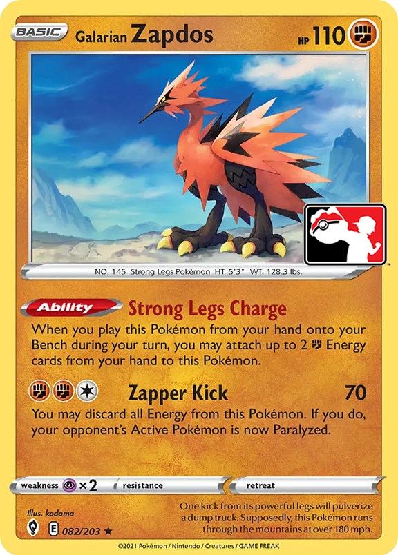 Galarian Zapdos (082/203) [Prize Pack Series One] | GnG Games