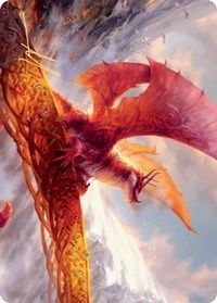 Goldspan Dragon Art Card (Gold-Stamped Signature) [Kaldheim: Art Series] | GnG Games