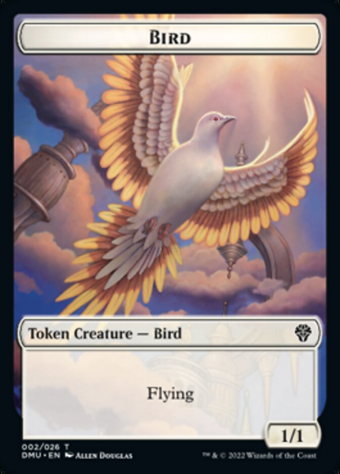 Bird (002) // Dragon Double-sided Token [Dominaria United Tokens] | GnG Games