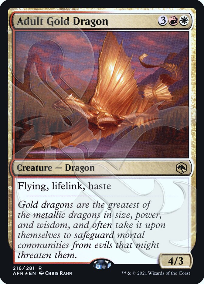 Adult Gold Dragon (Ampersand Promo) [Dungeons & Dragons: Adventures in the Forgotten Realms Promos] | GnG Games