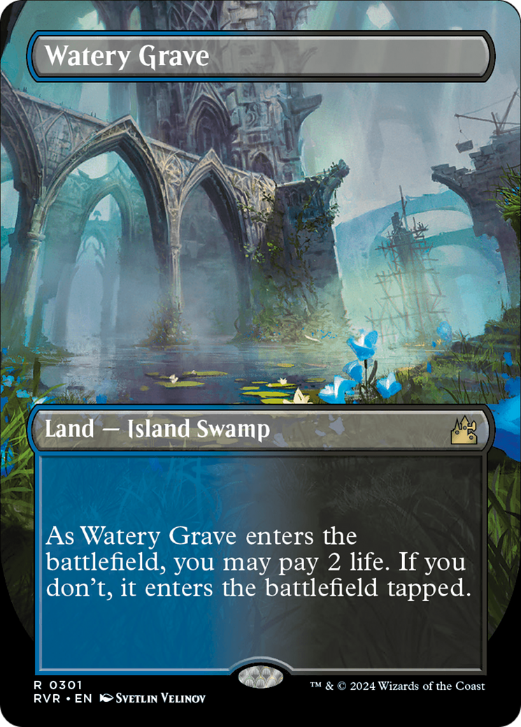 Watery Grave (Borderless) [Ravnica Remastered] | GnG Games