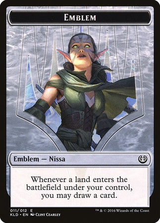 Emblem - Nissa, Vital Force [Kaladesh Tokens] | GnG Games