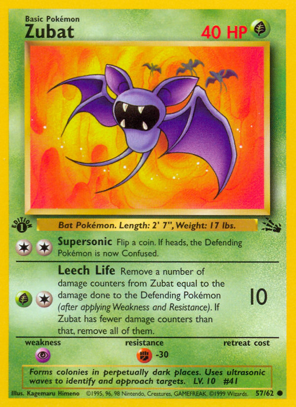 Zubat (57/62) [Fossil 1st Edition] | GnG Games