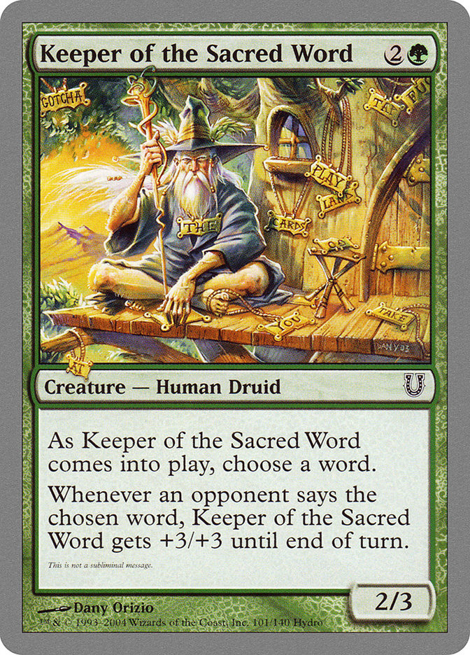 Keeper of the Sacred Word [Unhinged] | GnG Games