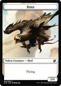 Bird (001) // Sculpture Double-sided Token [Commander 2019 Tokens] | GnG Games