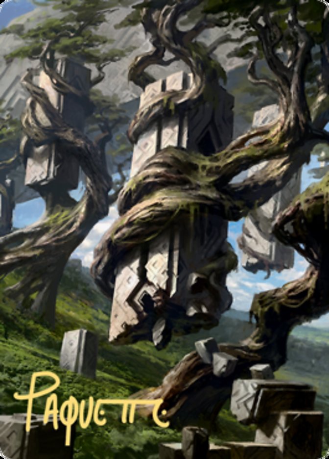 Forest 2 Art Card (Gold-Stamped Signature) [Zendikar Rising Art Series] | GnG Games