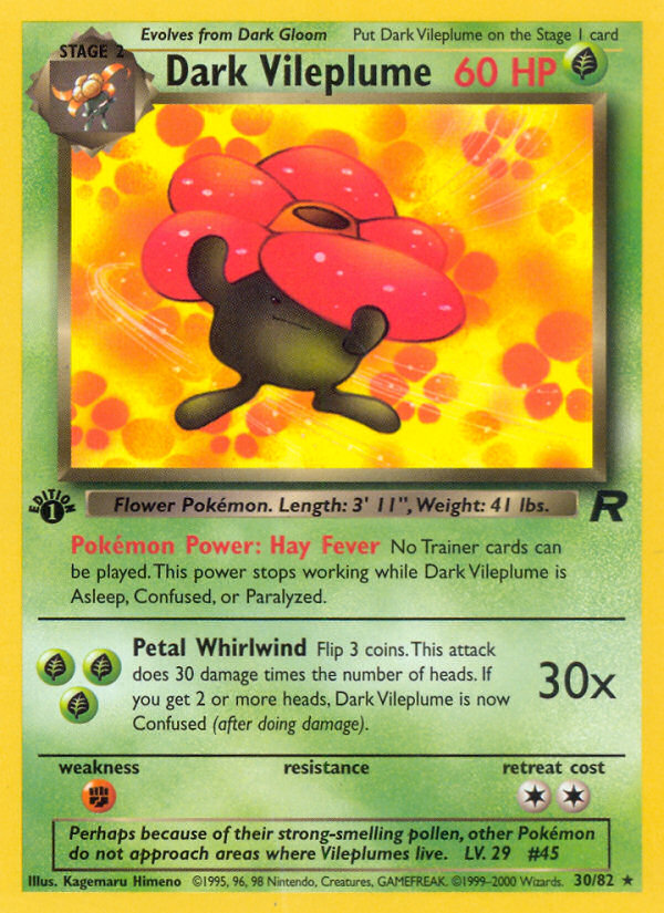 Dark Vileplume (30/82) [Team Rocket 1st Edition] | GnG Games