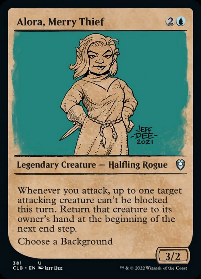Alora, Merry Thief (Showcase) [Commander Legends: Battle for Baldur's Gate] | GnG Games