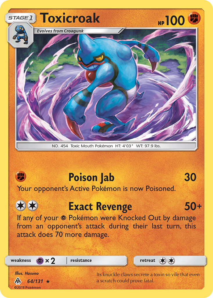 Toxicroak (64/131) [Sun & Moon: Forbidden Light] | GnG Games