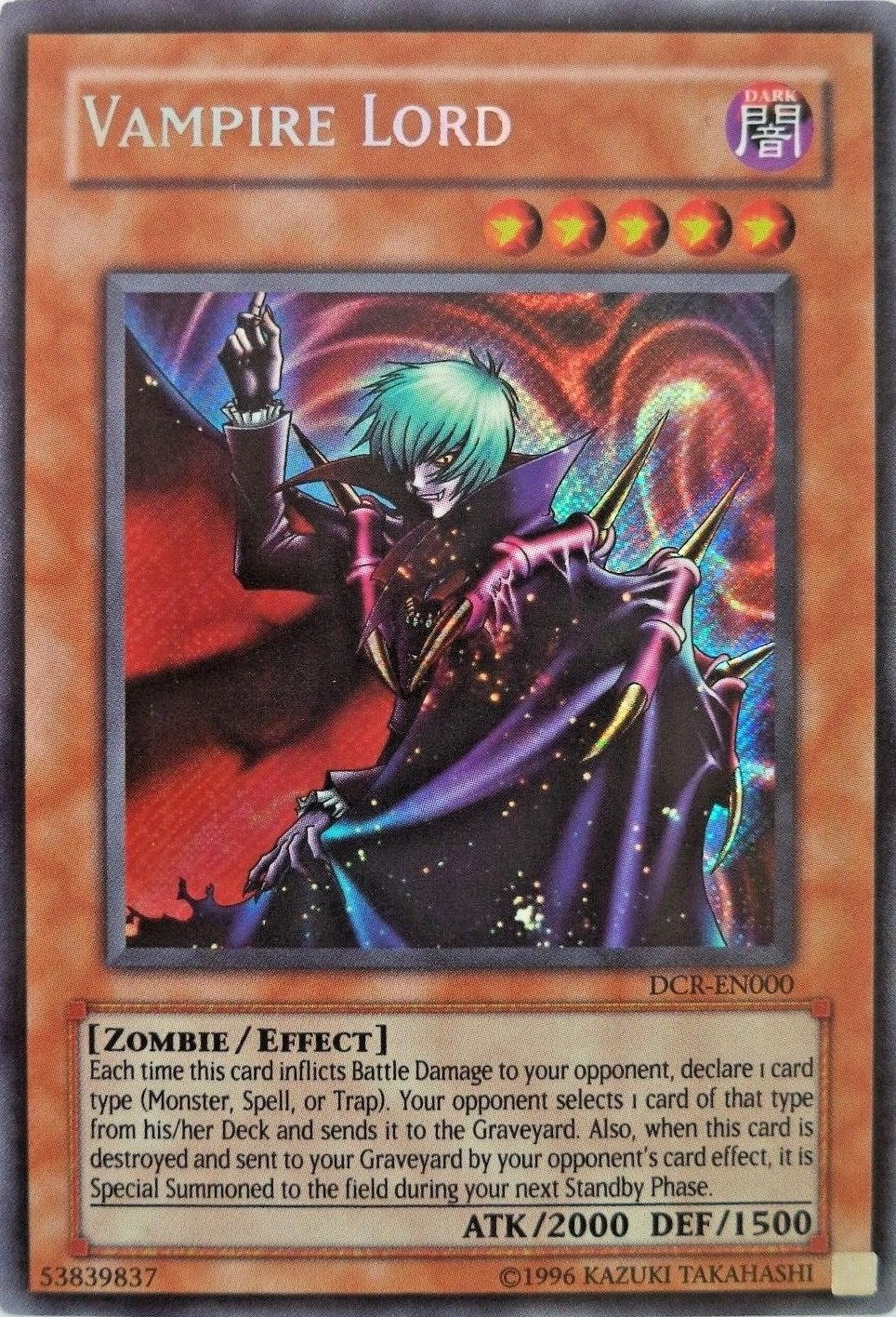 Vampire Lord [DCR-EN000] Secret Rare | GnG Games