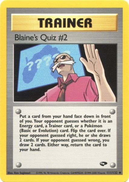 Blaine's Quiz #2 (111/132) [Gym Challenge Unlimited] | GnG Games