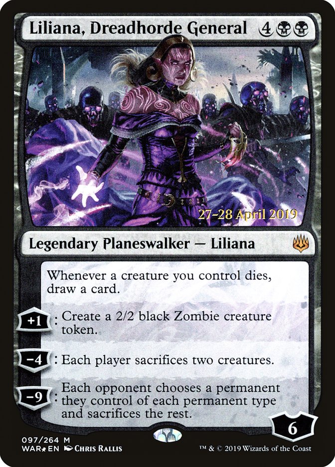 Liliana, Dreadhorde General  [War of the Spark Prerelease Promos] | GnG Games