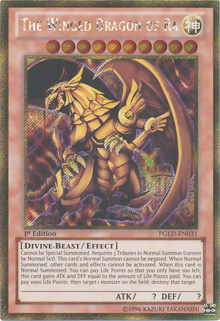 The Winged Dragon of Ra [PGLD-EN031] Gold Secret Rare | GnG Games