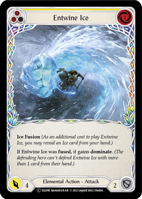 Entwine Ice (Yellow) [U-ELE098] Unlimited Rainbow Foil | GnG Games