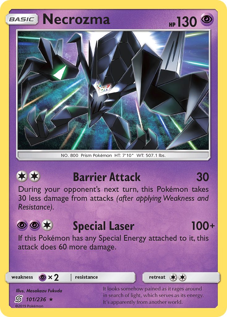 Necrozma (101/236) (Cracked Ice Holo) (Theme Deck Exclusive) [Sun & Moon: Unified Minds] | GnG Games