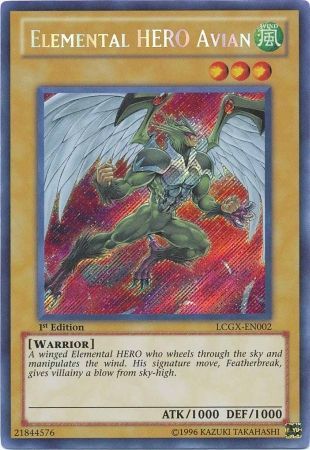 Elemental HERO Avian (Alternate Art) [LCGX-EN002] Secret Rare | GnG Games