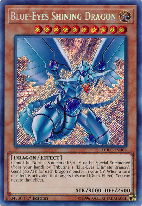 Blue-Eyes Shining Dragon [LCKC-EN008] Secret Rare | GnG Games