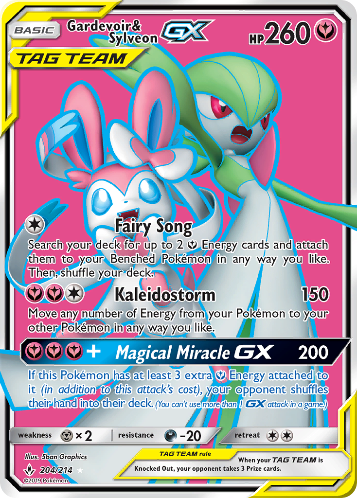 Gardevoir & Sylveon GX (204/214) [Sun & Moon: Unbroken Bonds] | GnG Games