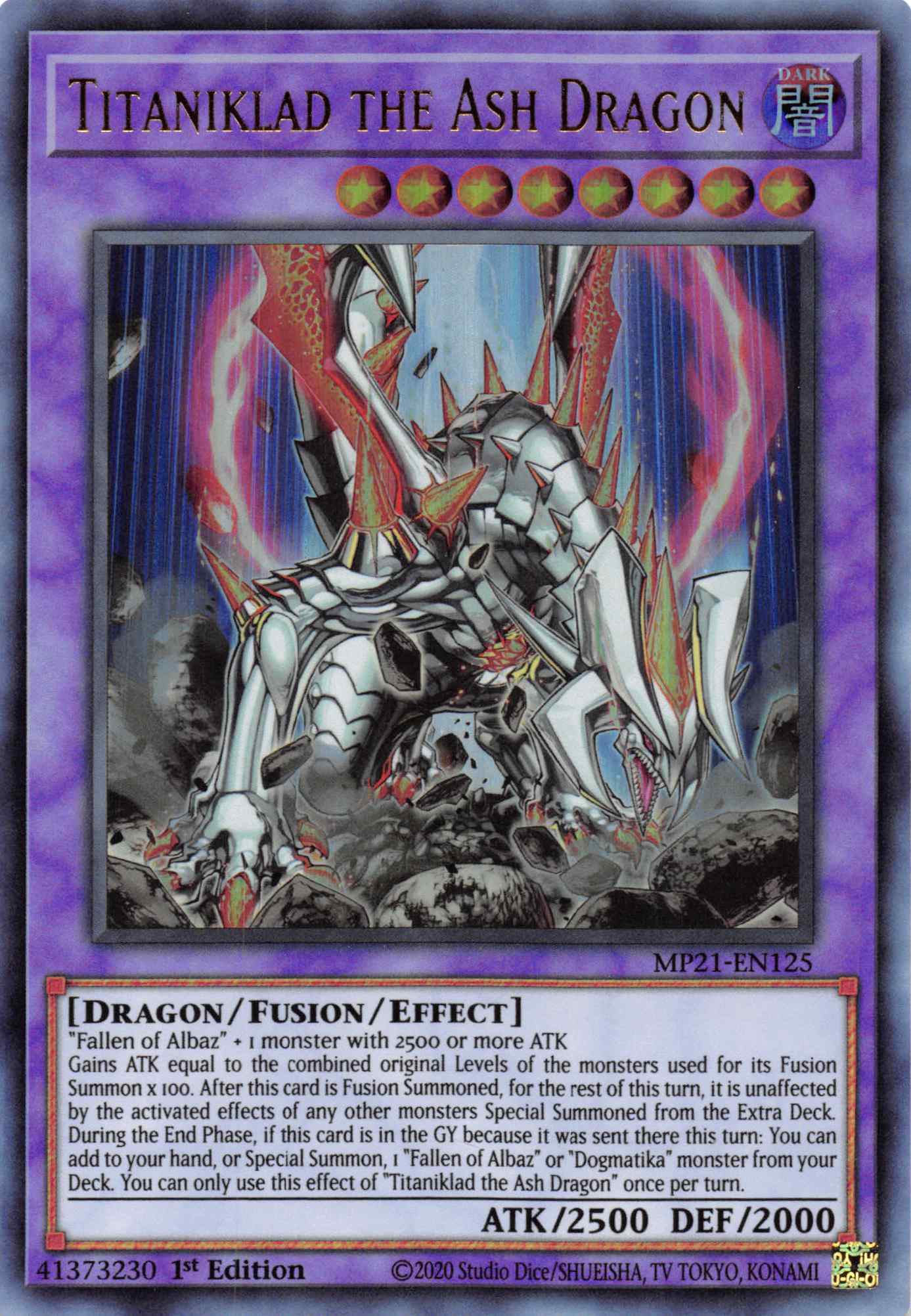 Titaniklad the Ash Dragon [MP21-EN125] Ultra Rare | GnG Games