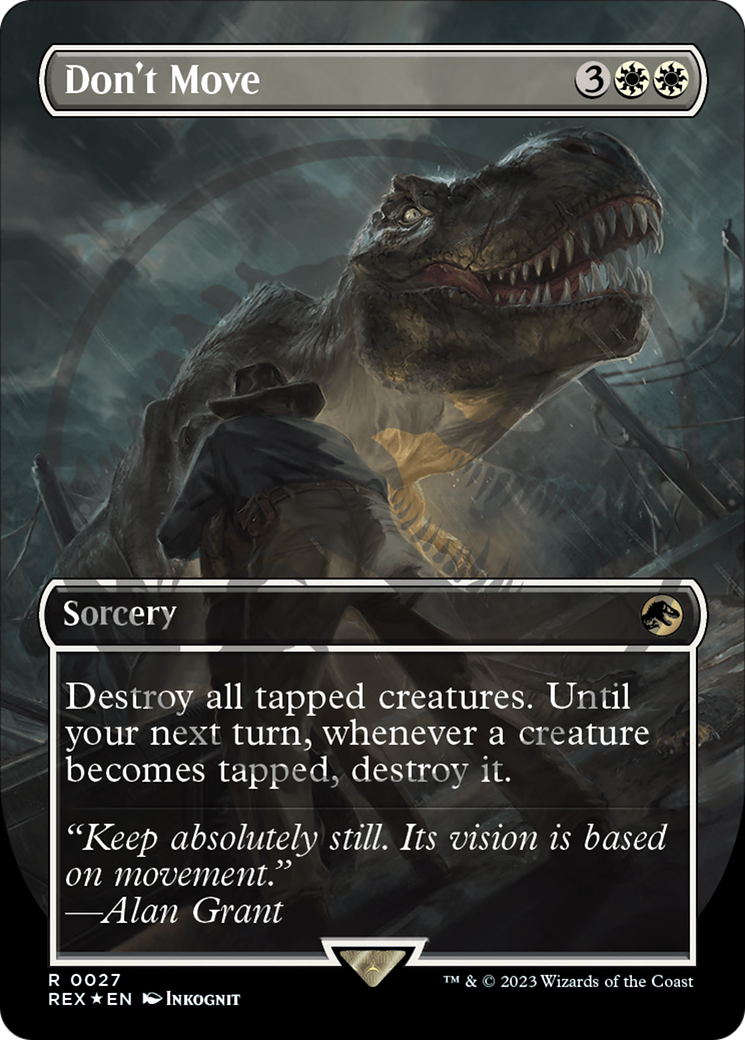 Don't Move Emblem (Borderless) [Jurassic World Collection Tokens] | GnG Games