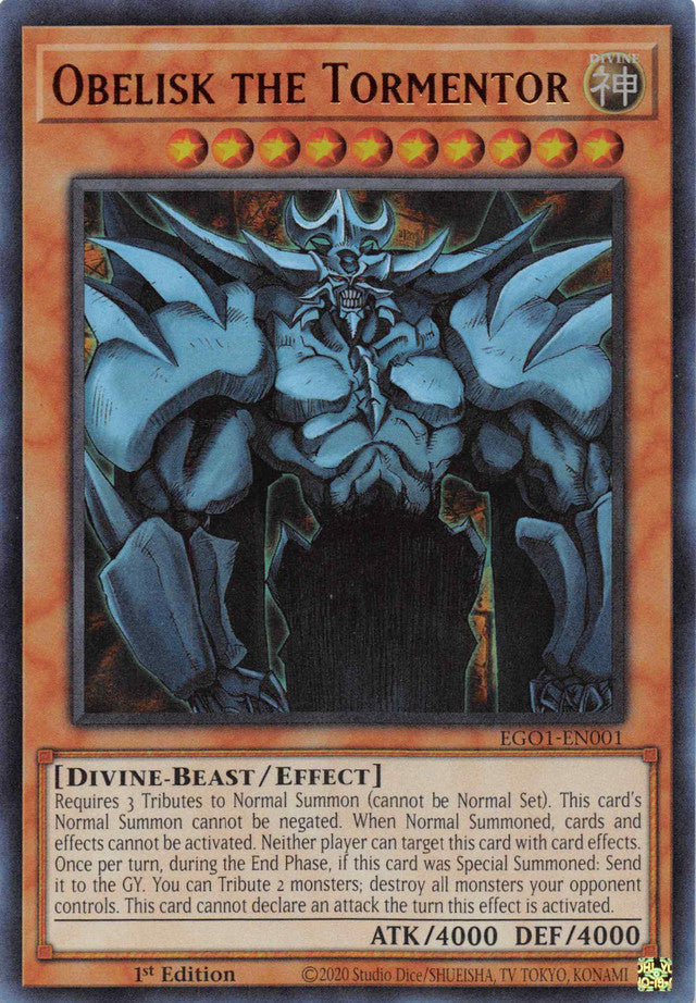 Obelisk the Tormentor [EGO1-EN001] Ultra Rare | GnG Games