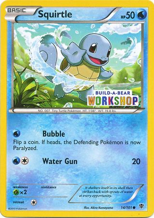 Squirtle (14/101) (Build A Bear Workshop Exclusive) [Black & White: Plasma Blast] | GnG Games