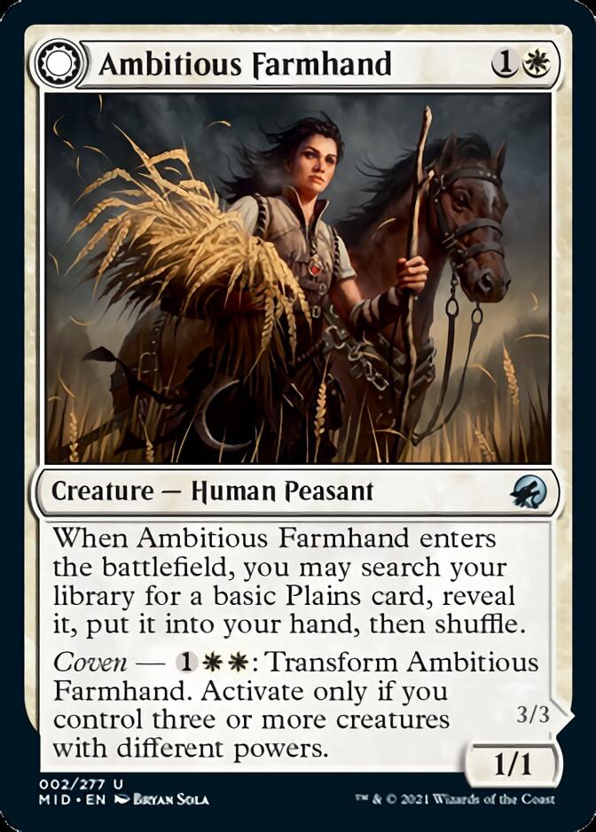 Ambitious Farmhand // Seasoned Cathar [Innistrad: Midnight Hunt] | GnG Games