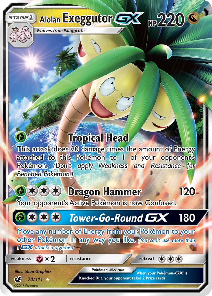 Alolan Exeggutor GX (74/111) [Sun & Moon: Crimson Invasion] | GnG Games