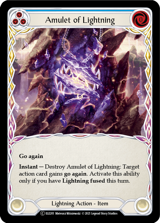 Amulet of Lightning [U-ELE201] Unlimited Rainbow Foil | GnG Games