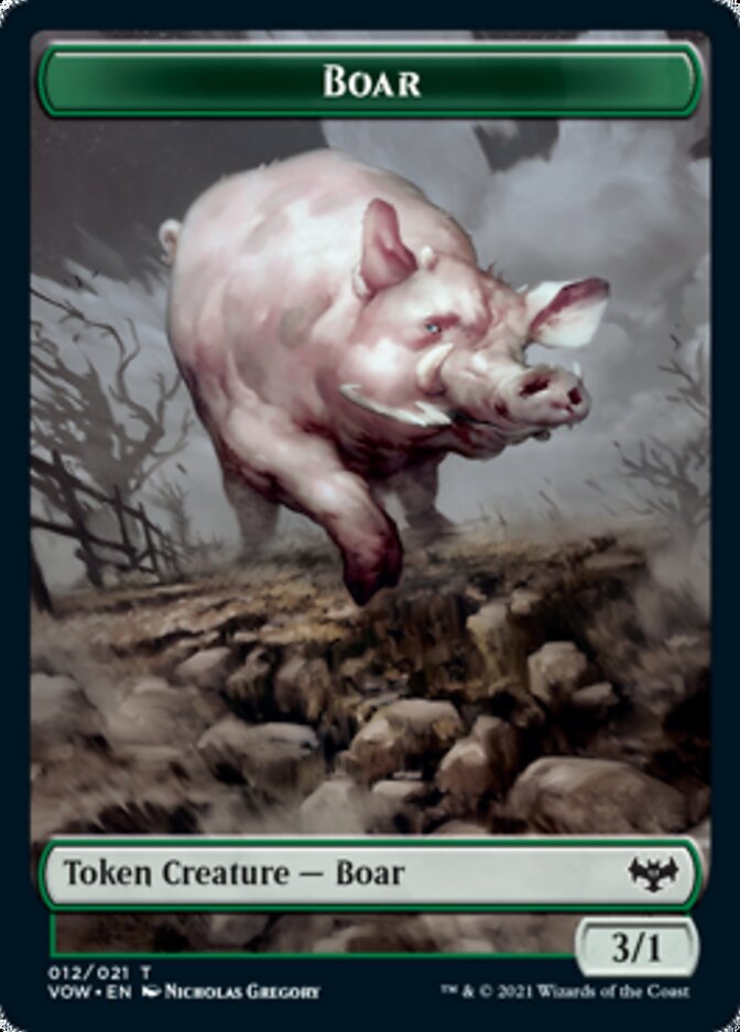 Boar Token [Innistrad: Crimson Vow Tokens] | GnG Games