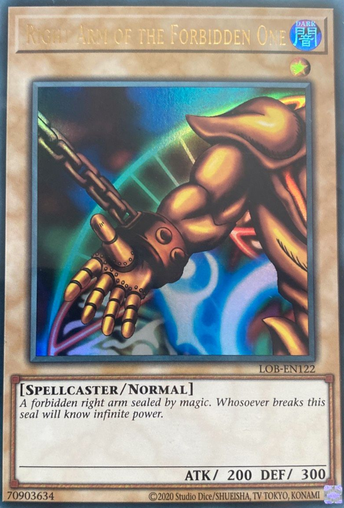 Right Arm of the Forbidden One (25th Anniversary) [LOB-EN122] Ultra Rare | GnG Games