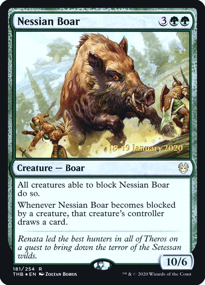 Nessian Boar [Theros Beyond Death Prerelease Promos] | GnG Games