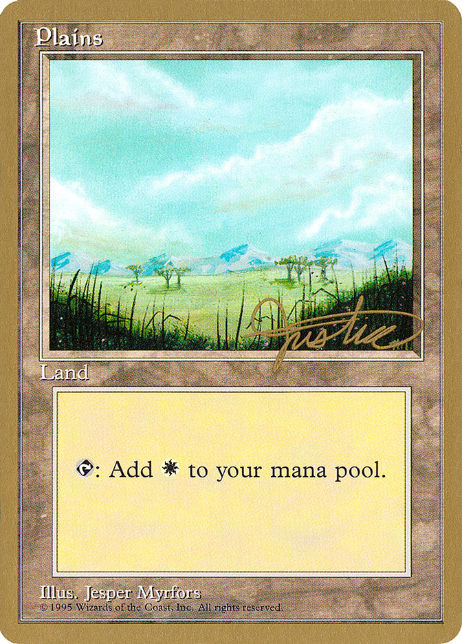 Plains (mj365) (Mark Justice) [Pro Tour Collector Set] | GnG Games