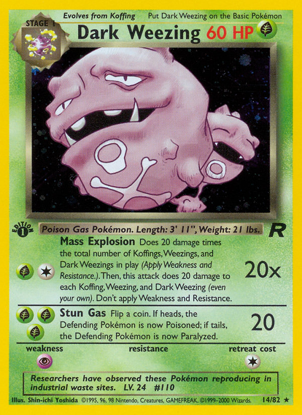 Dark Weezing (14/82) [Team Rocket 1st Edition] | GnG Games