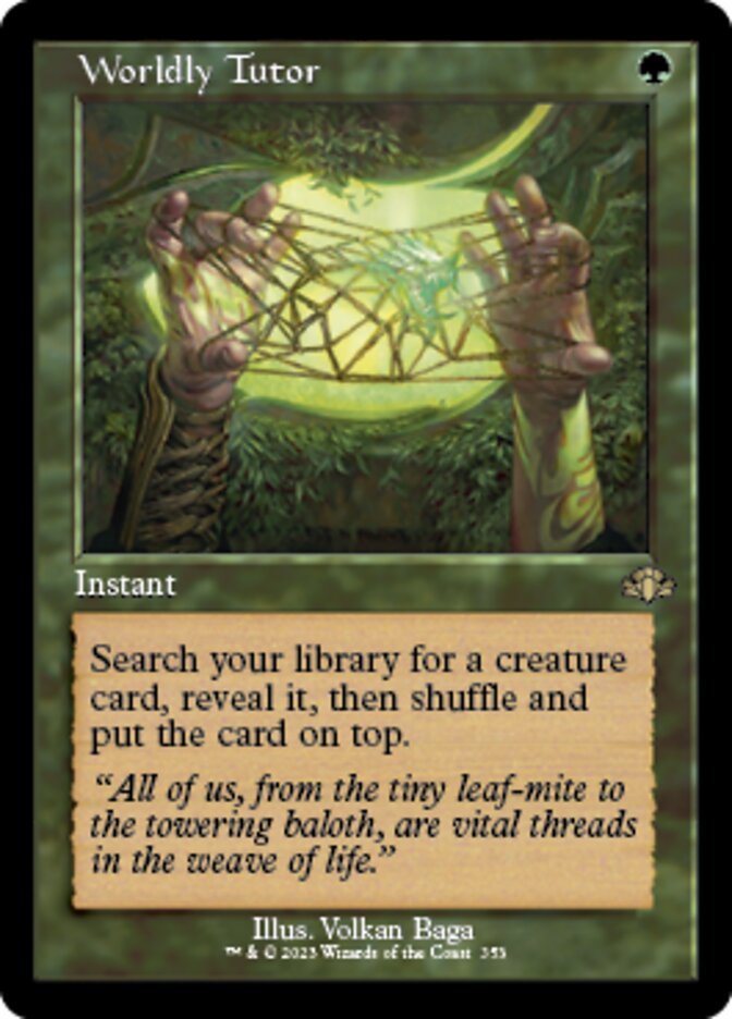 Worldly Tutor (Retro) [Dominaria Remastered] | GnG Games