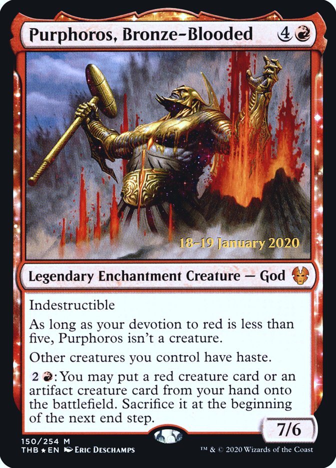 Purphoros, Bronze-Blooded [Theros Beyond Death Prerelease Promos] | GnG Games