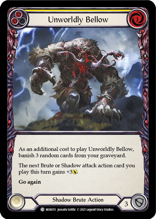 Unworldly Bellow (Yellow) [MON151-RF] 1st Edition Rainbow Foil | GnG Games