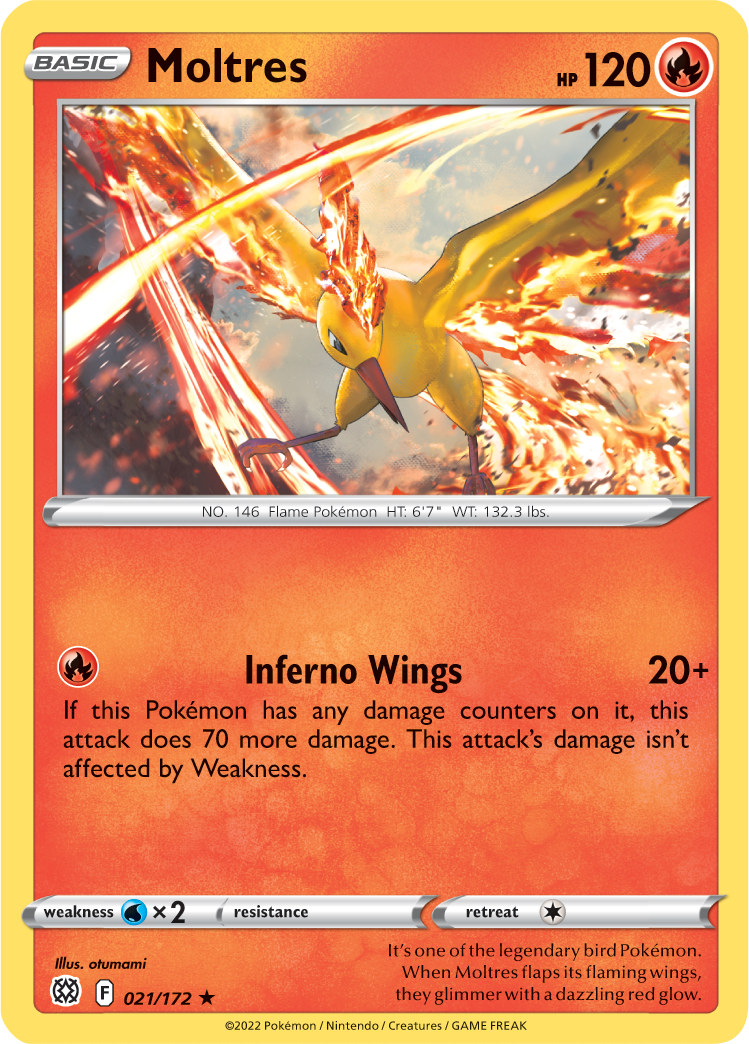 Moltres (021/172) (Theme Deck Exclusive) [Sword & Shield: Brilliant Stars] | GnG Games