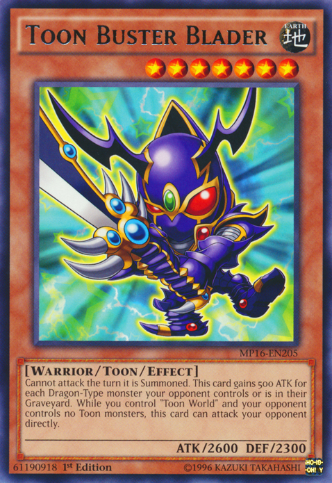 Toon Buster Blader [MP16-EN205] Rare | GnG Games