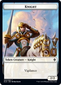 Knight // Food (17) Double-sided Token [Throne of Eldraine Tokens] | GnG Games