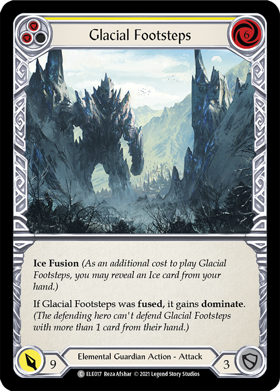 Glacial Footsteps (Yellow) [ELE017] (Tales of Aria)  1st Edition Rainbow Foil | GnG Games