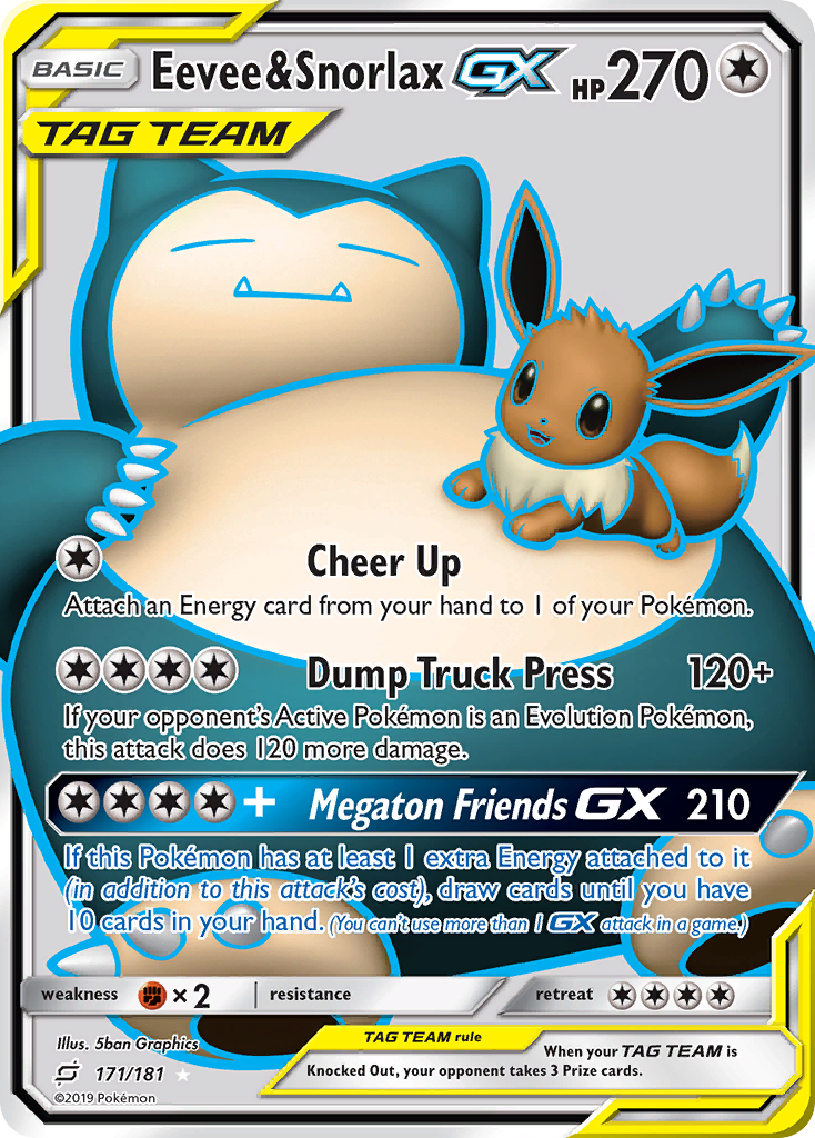 Eevee & Snorlax GX (171/181) [Sun & Moon: Team Up] | GnG Games