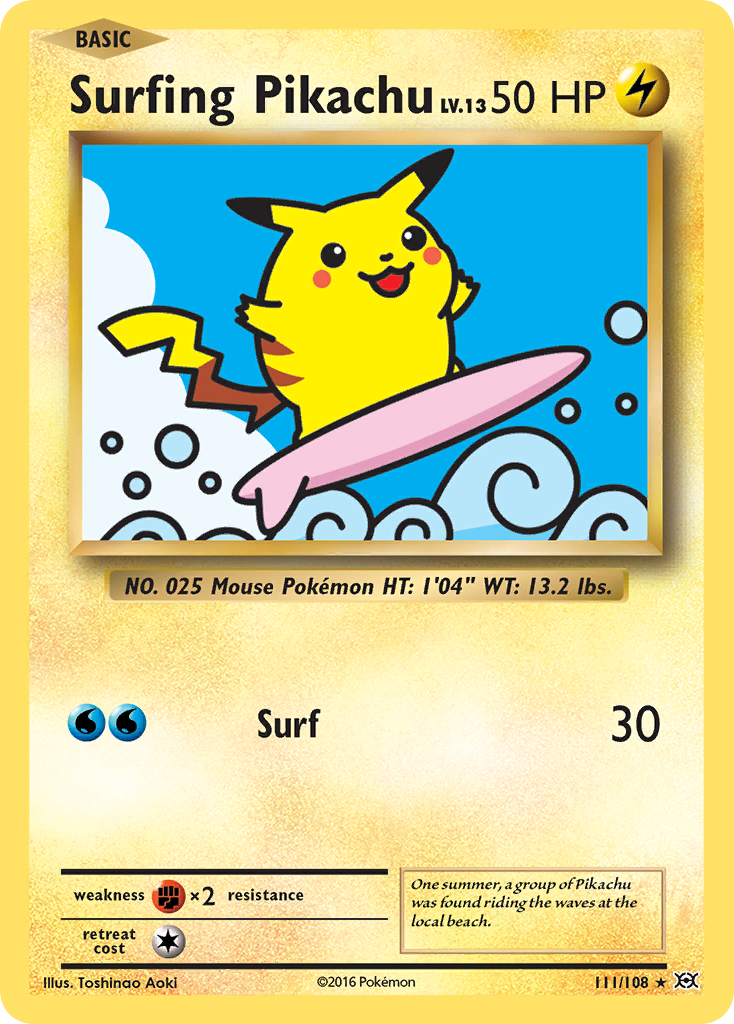 Surfing Pikachu (111/108) [XY: Evolutions] | GnG Games