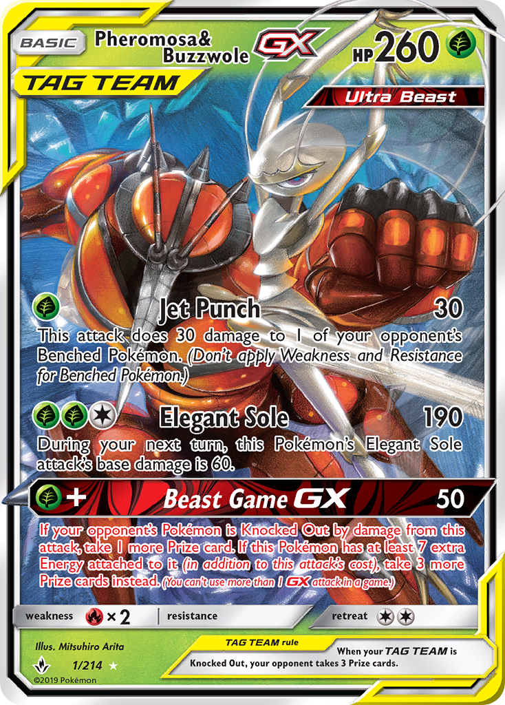 Pheromosa & Buzzwole GX (1/214) [Sun & Moon: Unbroken Bonds] | GnG Games