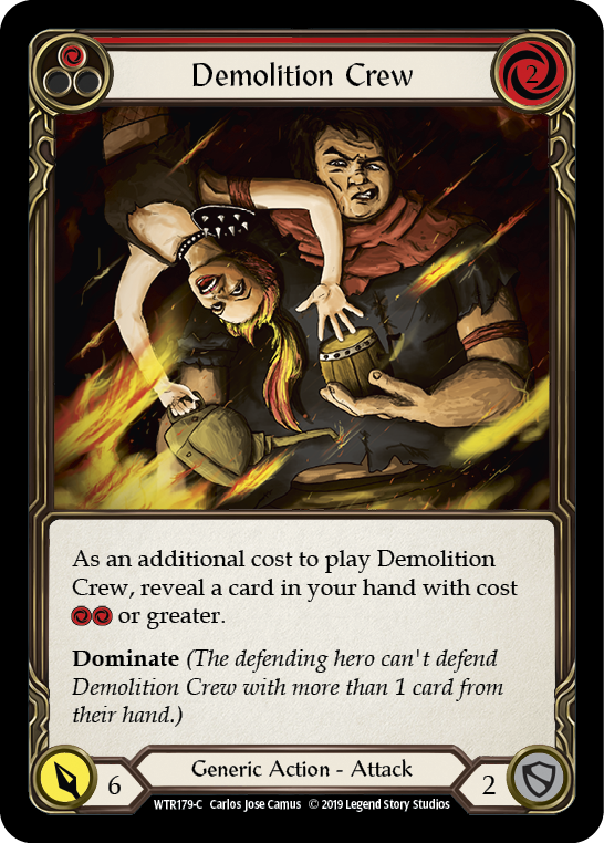 Demolition Crew (Red) [WTR179-C] Alpha Print Rainbow Foil | GnG Games