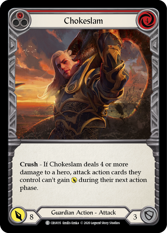 Chokeslam (Red) [CRU035] 1st Edition Rainbow Foil | GnG Games