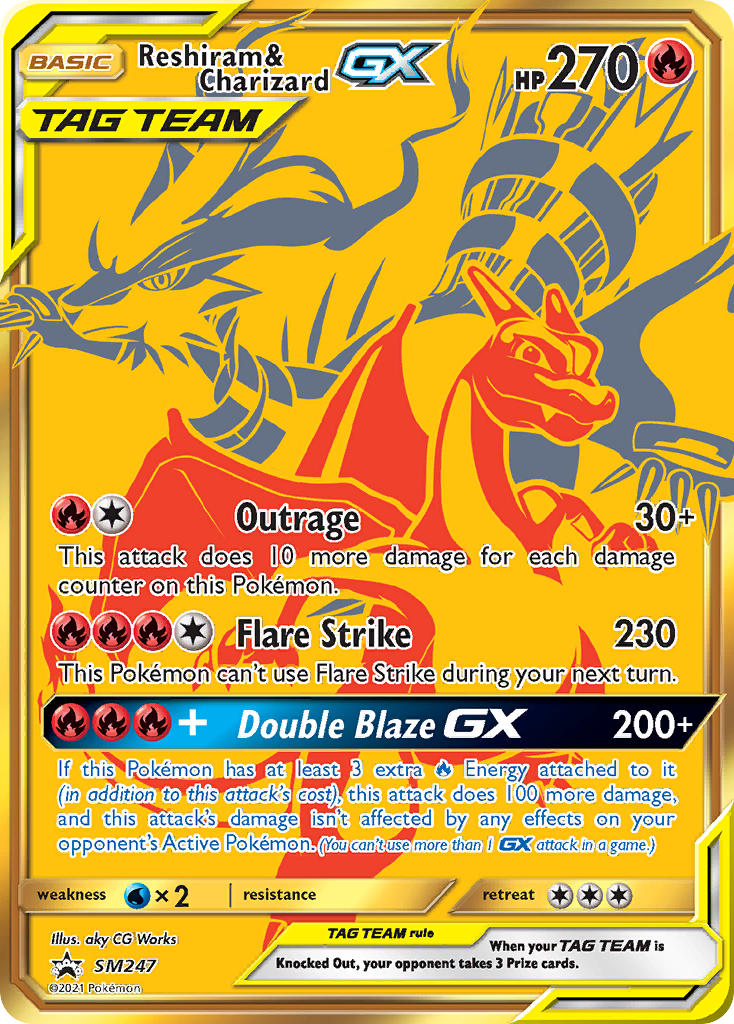 Reshiram & Charizard GX (SM247) (Jumbo Card) [Sun & Moon: Black Star Promos] | GnG Games