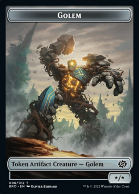 Powerstone // Golem Double-Sided Token [The Brothers' War Tokens] | GnG Games